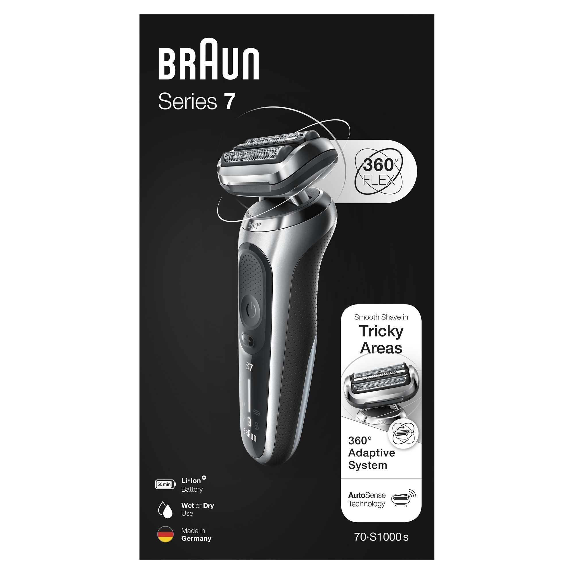 Braun Series 7 70-S1000s Foil shaver Silver – image 1