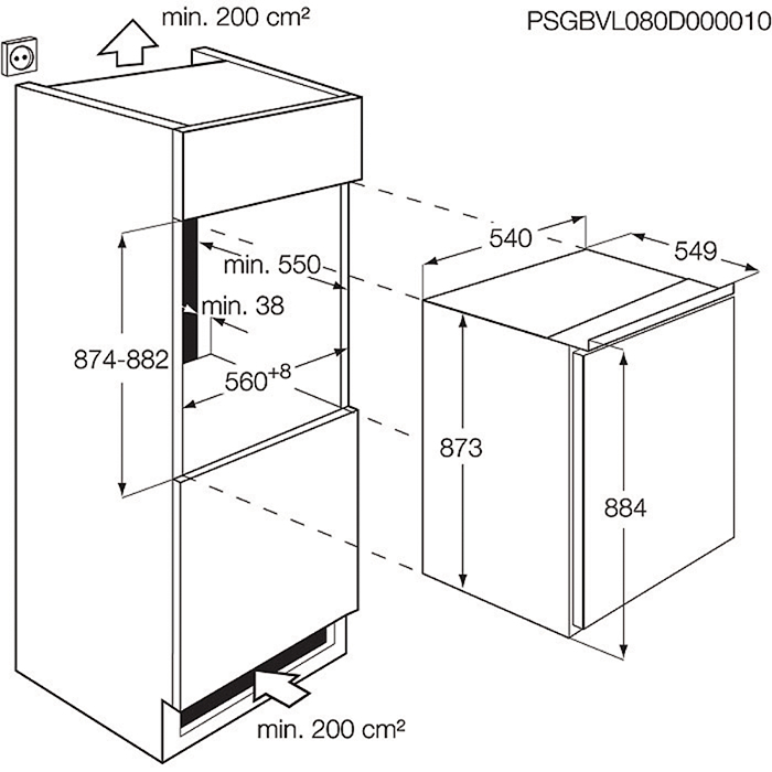 AEG SKS88840F0 combi-fridge Built-in – image 2