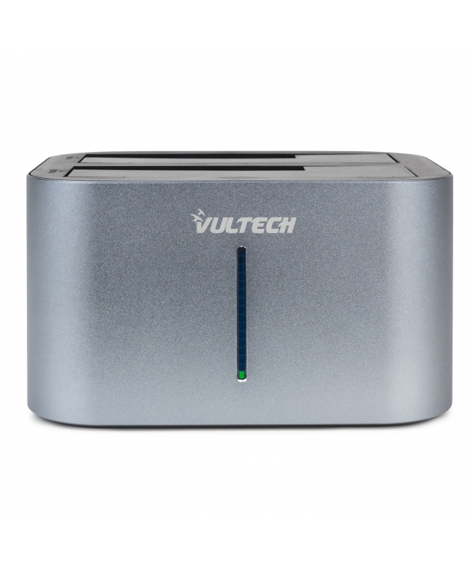 Vultech DK2-USB3 storage drive docking station USB 3.2 Gen 1 (3.1 Gen 1) Type-B Black, Grey – image 3
