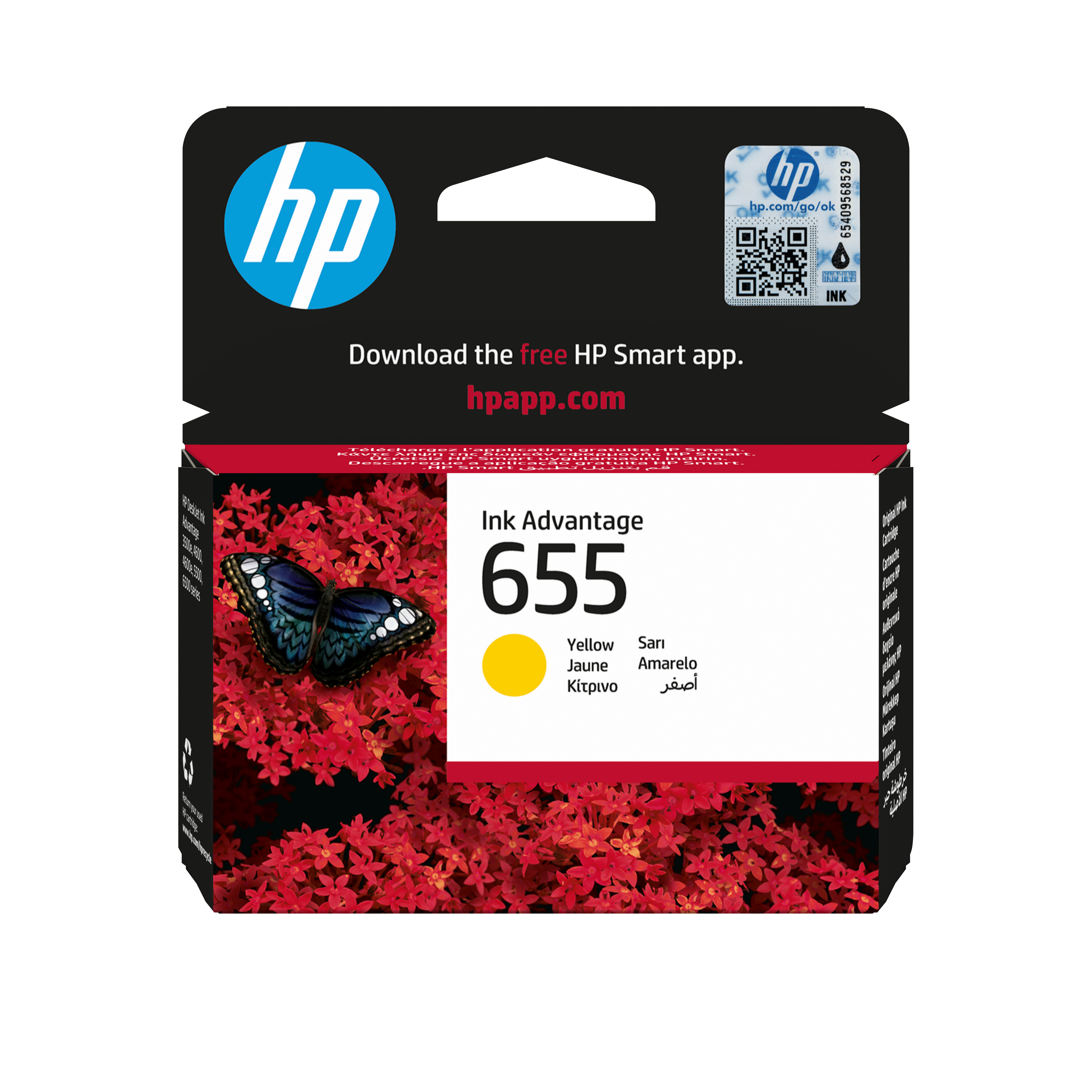 HP 655 Yellow Original Ink Advantage Cartridge