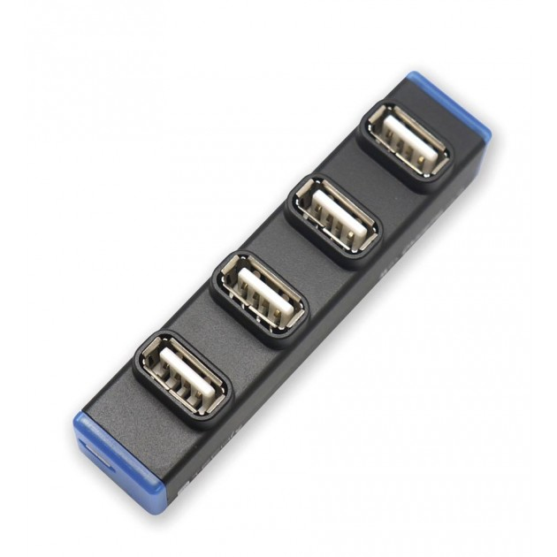 Techly Hub USB 2.0 4porte A e micro USB con funzione Ricarica. Nero IUSB2-HUB4-101MC – image 2