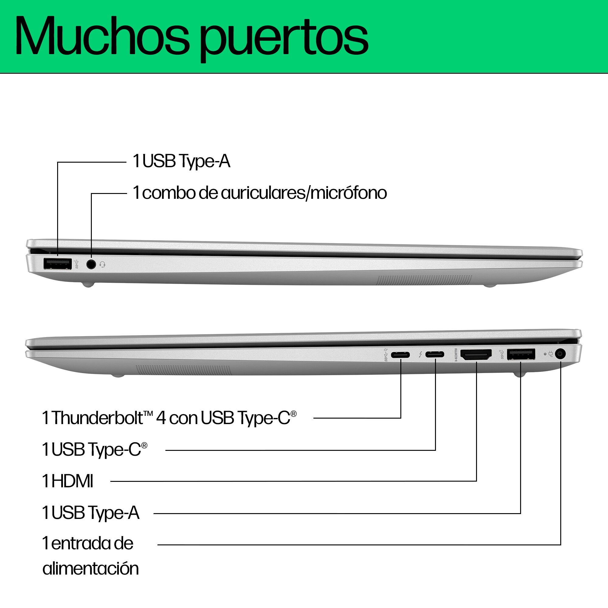 HP - Portátil HP Pavilion Plus 16-ab1000ns, Intel Core Ultra 7-155H EVO, 32GB, 1TB SSD, Nvidia GeForce RTX 4050 6GB, 16', W11. - imagen 6