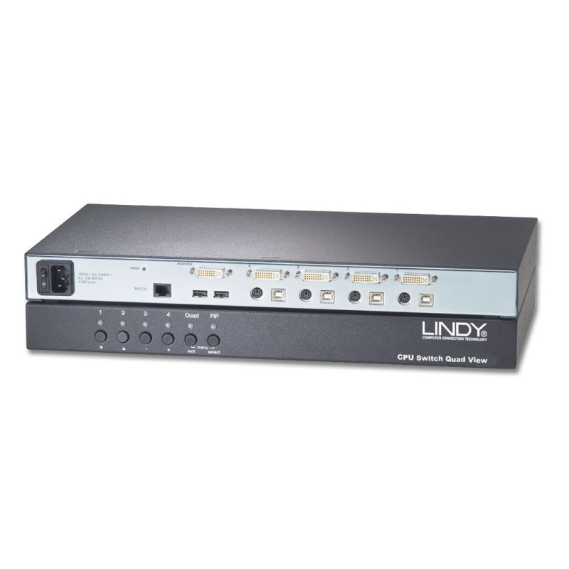 Lindy 32325 KVM switch Rack mounting Black, Grey – image 1