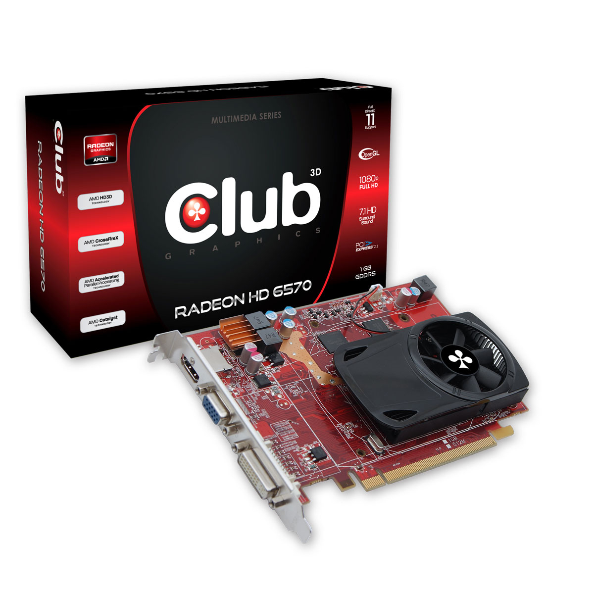 CLUB3D CGAX-65724I graphics card AMD Radeon HD6570 – image 1