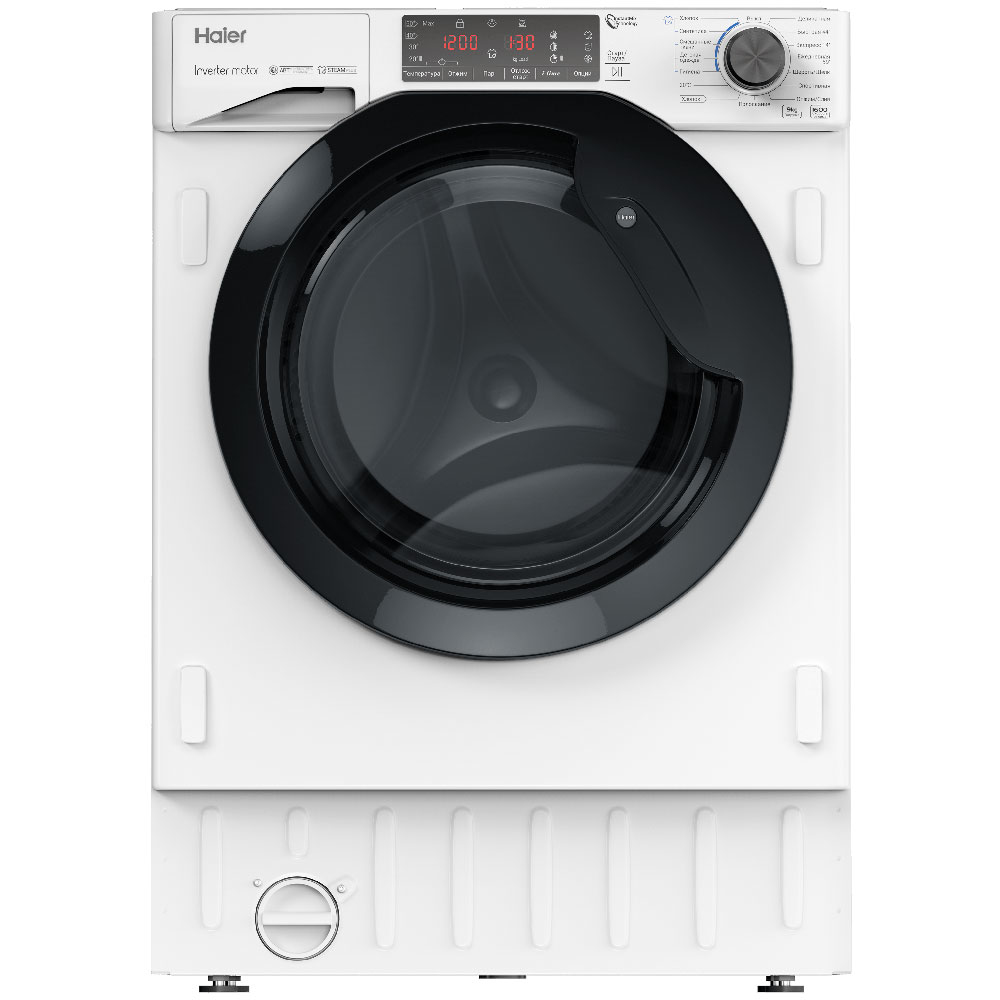 Haier HWQ90B416FWB-RU washer dryer Built-in Front-load White – image 1
