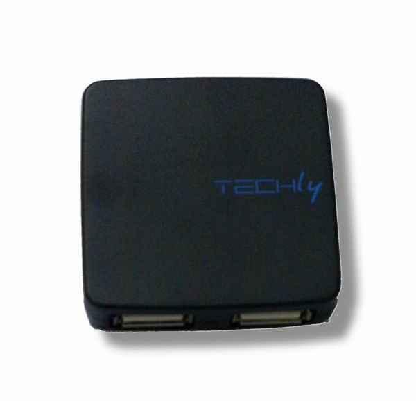 Techly USB 2.0 Mini Hub 4 Port Black IUSB2-HUB4-101BK – image 4