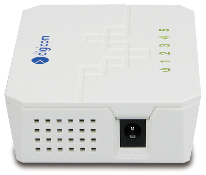 Digicom SWF05-T01 Fast Ethernet (10/100) White – image 2
