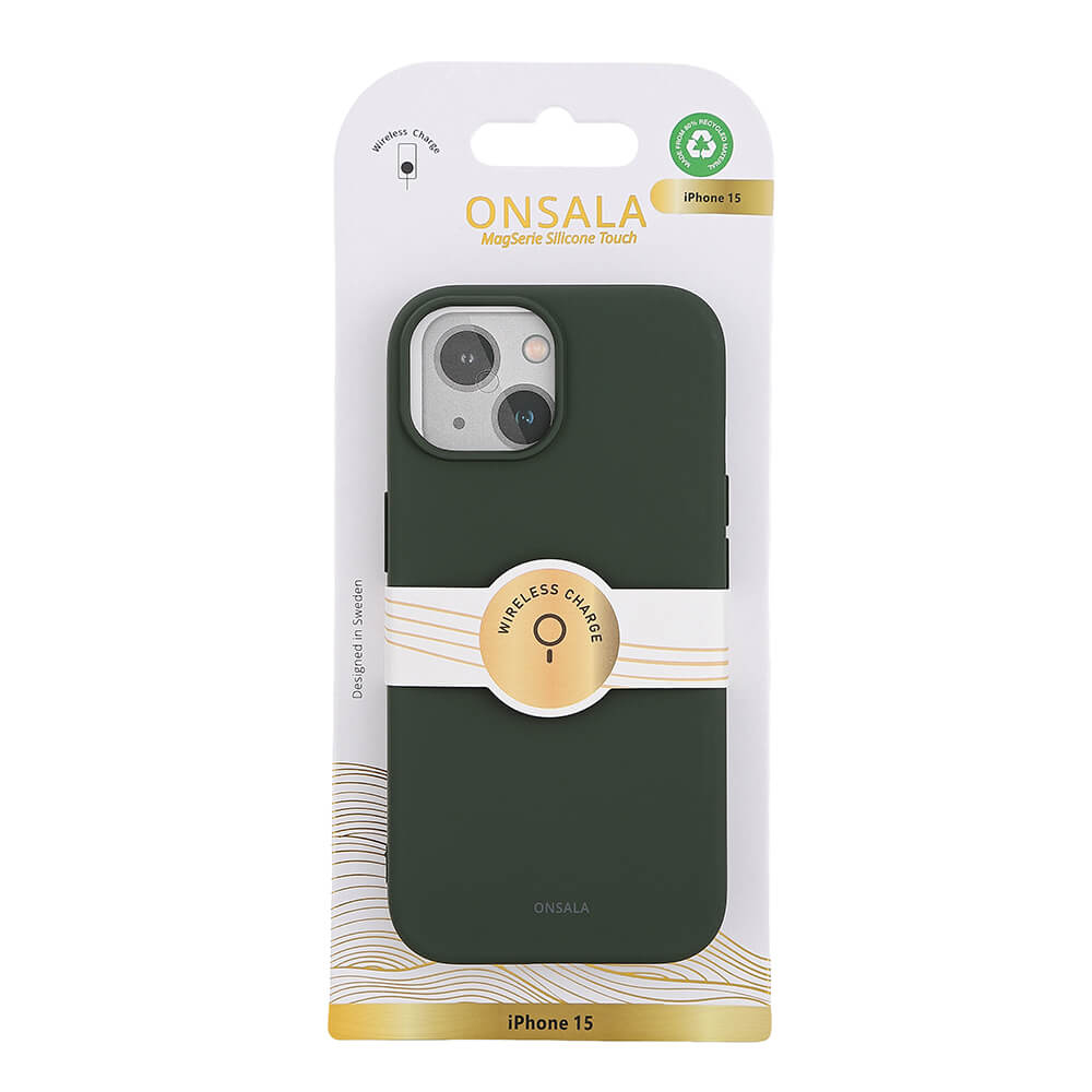 Onsala Phone Case with Silicone Feel MagSeries Olive Green - iPhone 15 – image 2