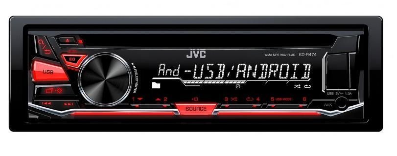 JVC KD-R474 car media receiver Black