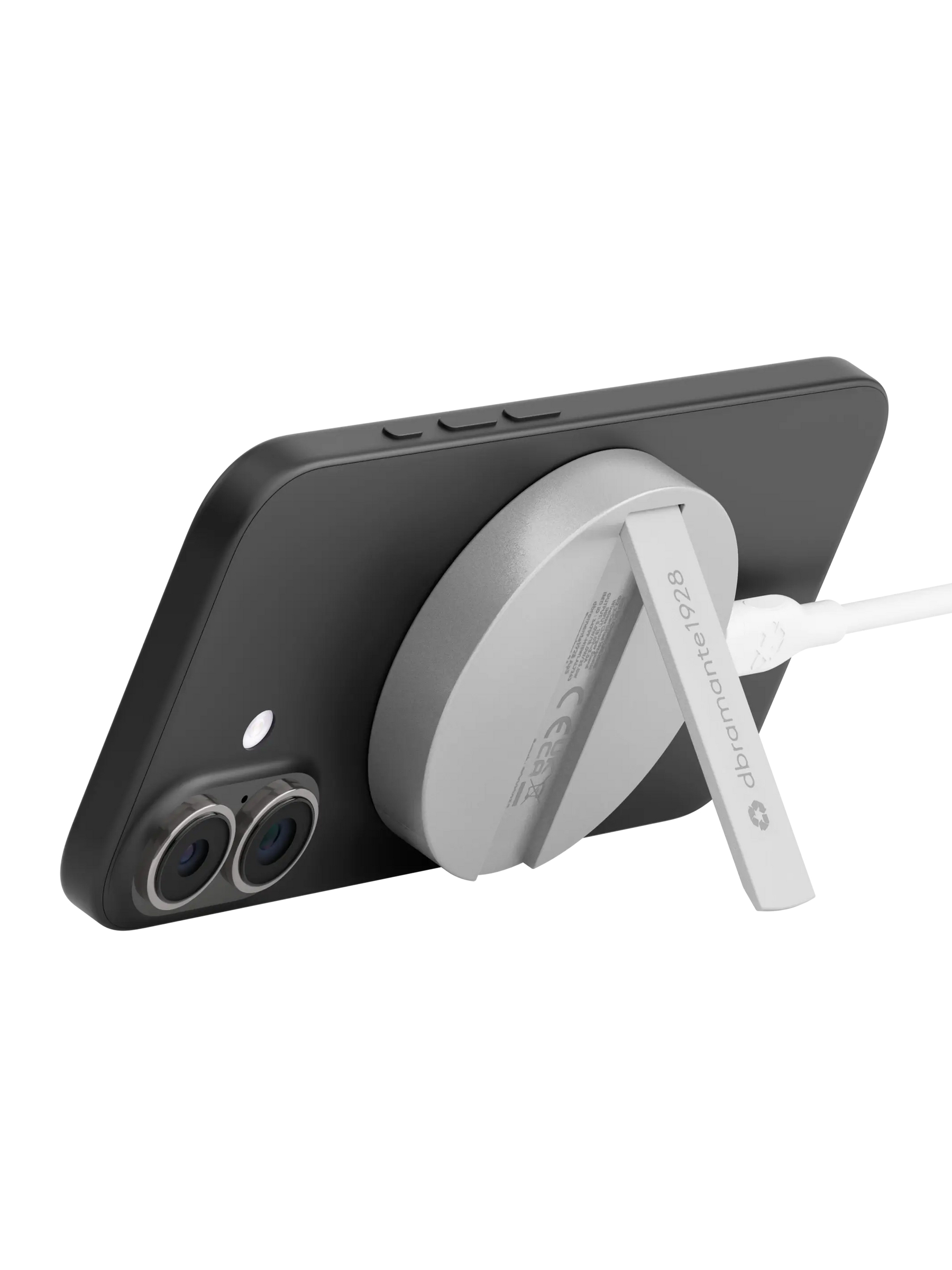 dbramante1928 re-charge - Wireless charging stand - with stand, with Qi2 - ALU - 25 Watt - 2 A (magnetic)