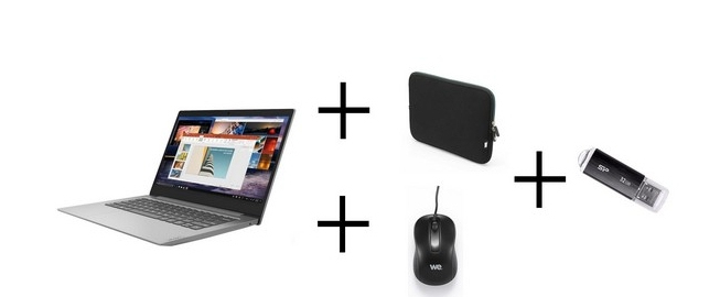 Lenovo Slim 1 + WE Neoprene cover + WE Optical Mouse + Silicon power Ultima u02 32GB