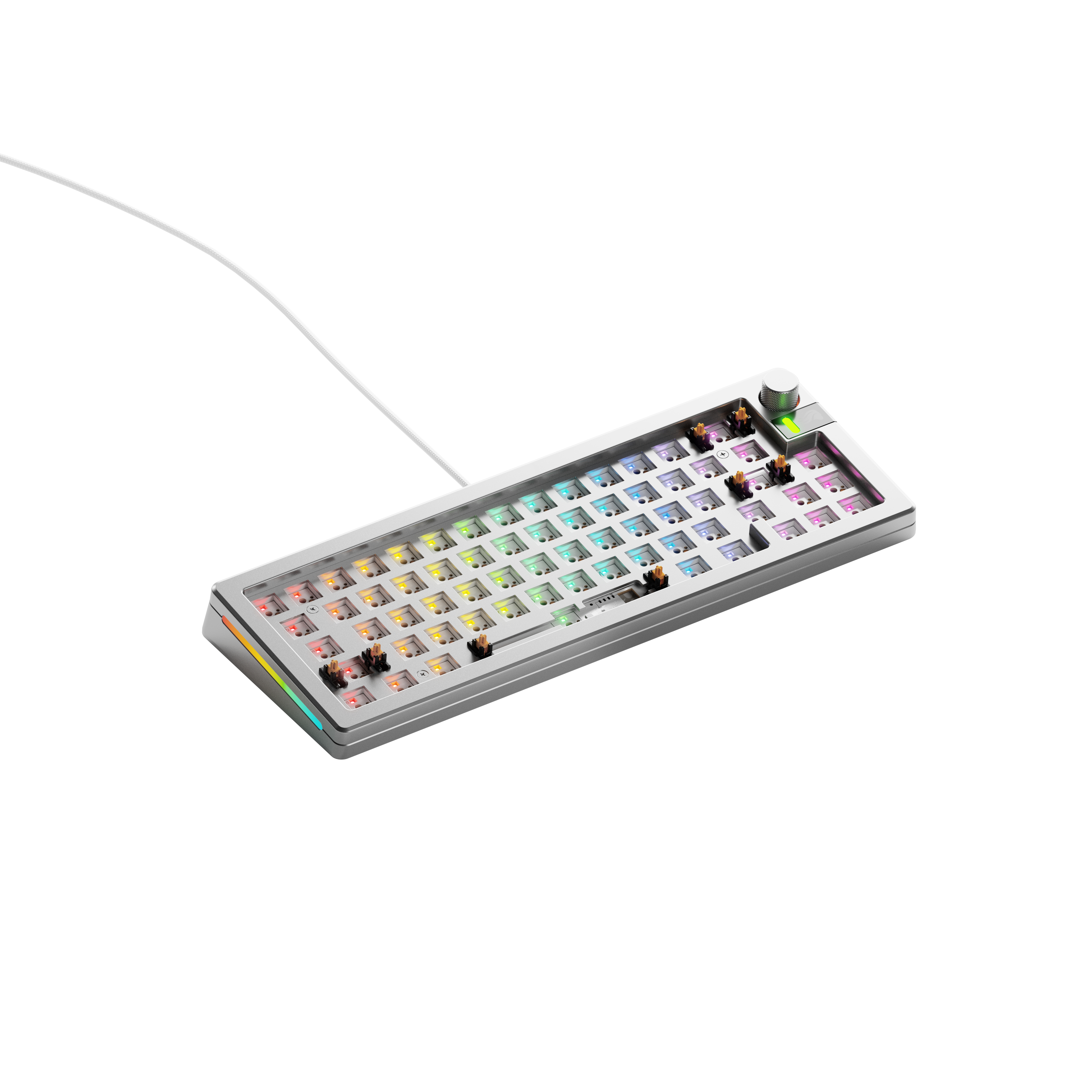 Glorious Gaming GMMK 3 PRO 65% Barebones tastiera USB No Argento