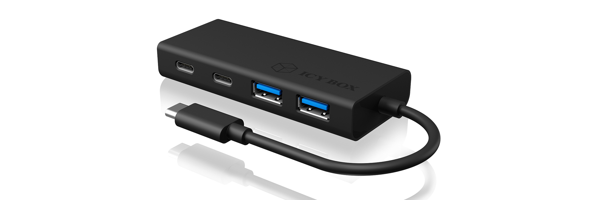 ICY BOX IB-HUB1426-CPD USB 3.2 Gen 1 (3.1 Gen 1) Type-C 5000 Mbit/s Black – image 3