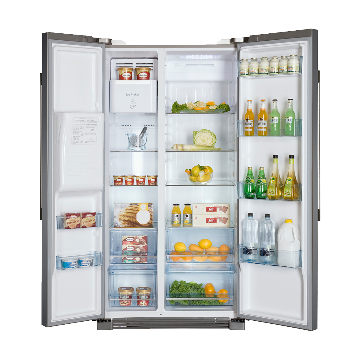 Haier HRF-628IN6 side-by-side refrigerator Freestanding