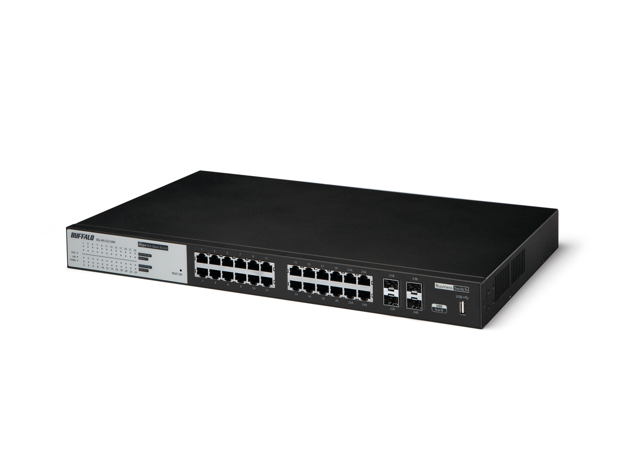 Buffalo BSL-WS-G2124M-EU network switch Managed L2 Gigabit Ethernet (10/100/1000) Black