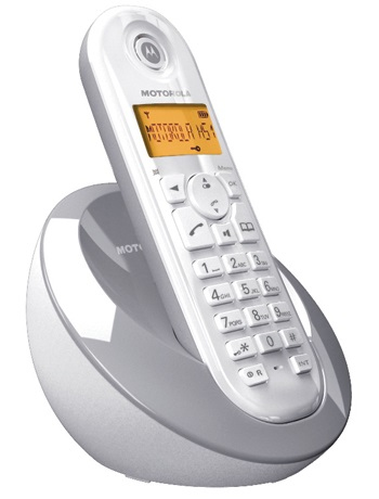 Motorola C601 DECT telephone Caller ID Grey, White
