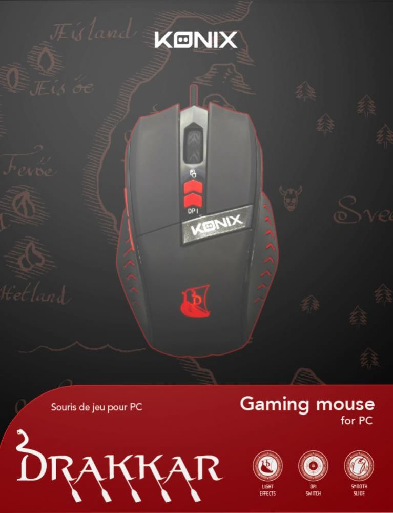 Konix 61881180541 mouse Gaming Right-hand USB Type-A Optical 2000 DPI – image 3