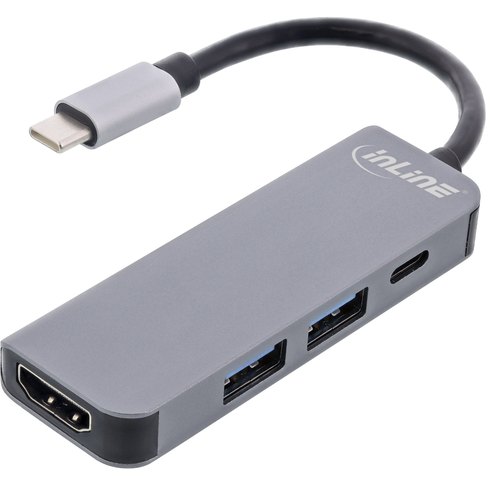 InLine Multihub USB 3.2 Gen.1, 2x USB-A, HDMI 4K/30Hz, USB-C PD – image 1