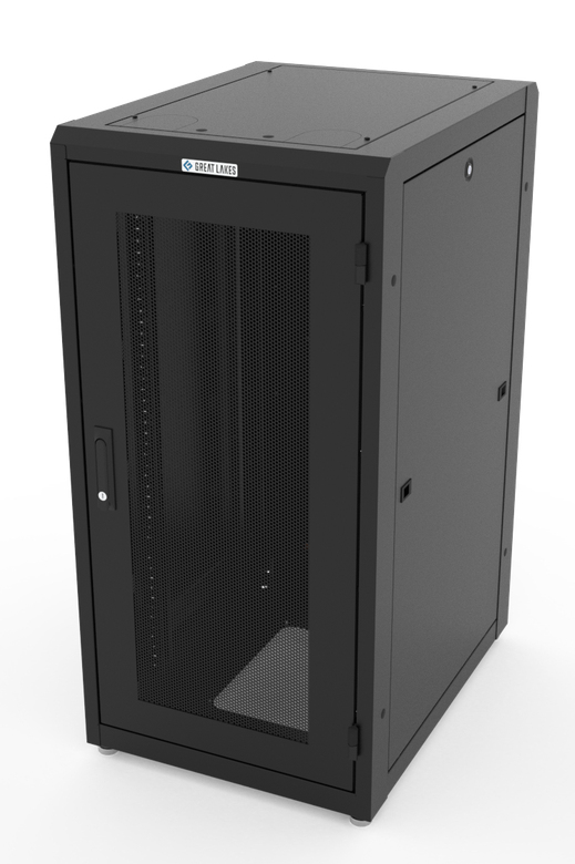 Vertiv GL300E-2432-B-SQM6MS rack cabinet 13U Freestanding rack Black – image 2