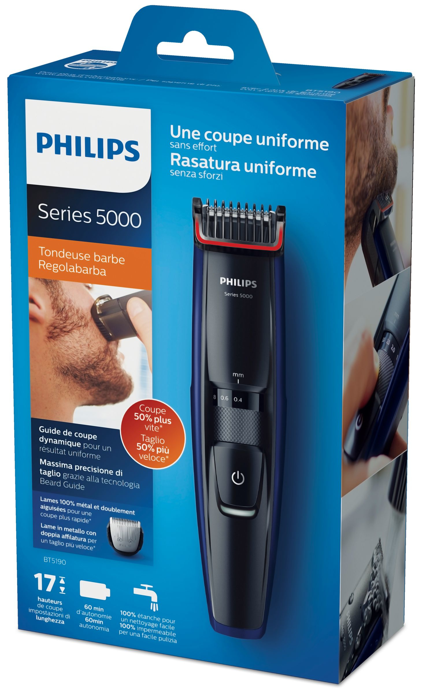 Philips BEARDTRIMMER Series 5000 BT5190/15 beard trimmer 17 – image 3