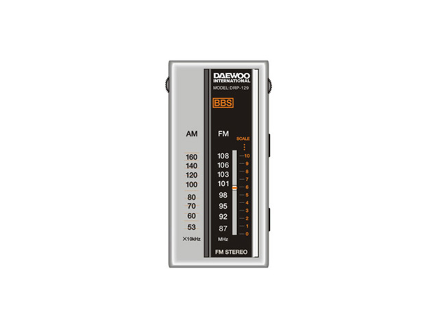 Daewoo DRP-129 Portable Analog Black, Silver