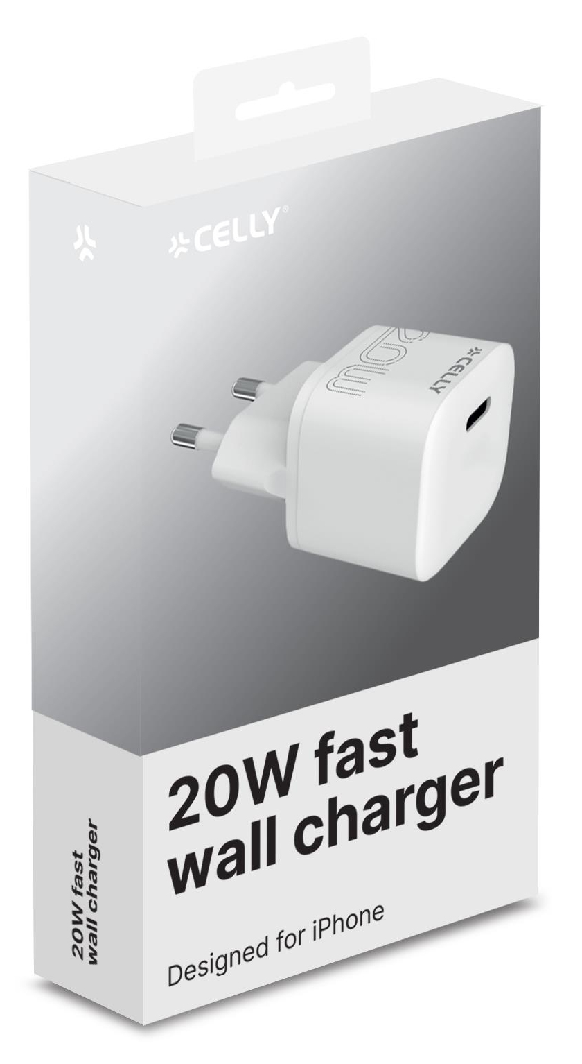 Celly UCTC1USBC20WWH mobile device charger Universal White AC Indoor – image 3