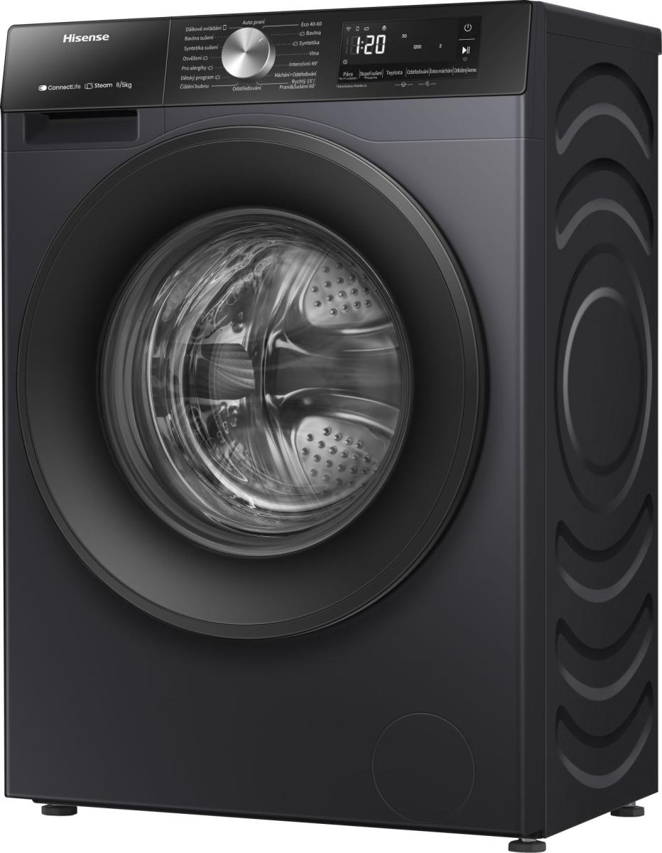 Hisense WD3S8043BB3 washer dryer Freestanding Front-load Black – image 4