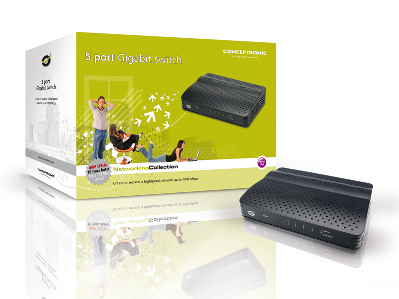 Conceptronic 5 port Gigabit switch – image 2