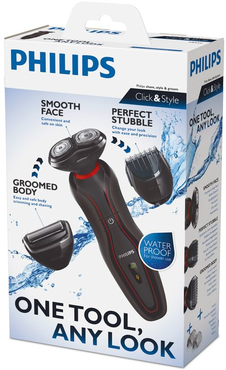 Philips Click&Style YS534/20 men's shaver Rotation shaver Trimmer Black, Red – image 2