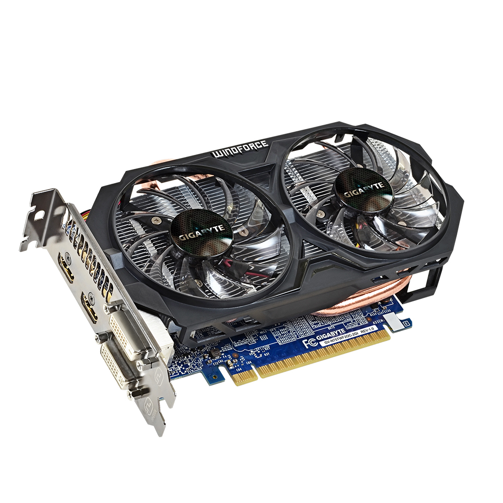 GIGABYTE GV-N75TWF2OC-2GI graphics card NVIDIA GeForce GTX 750 Ti