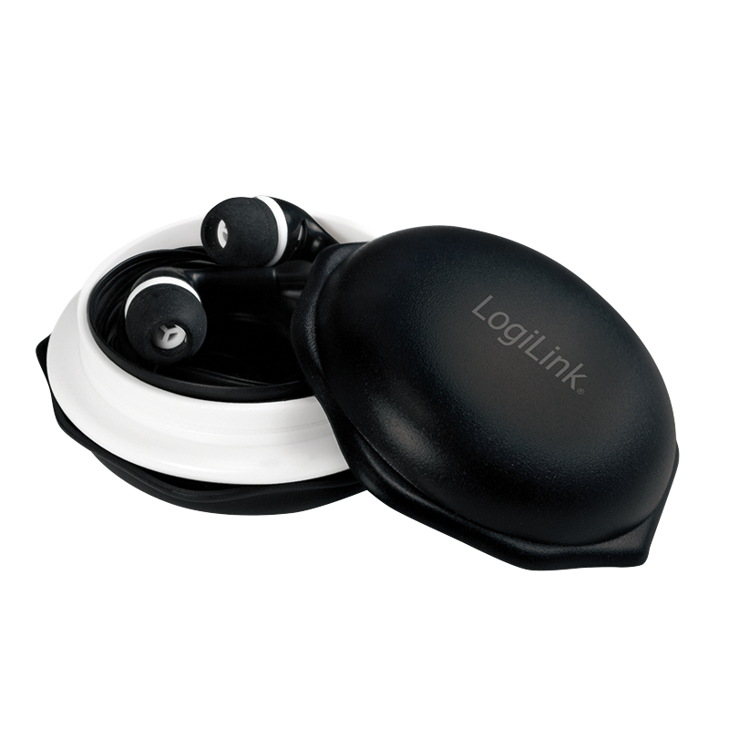 LogiLink HS0050 headphones/headset Wired In-ear Music Black, White – image 1