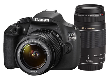 Canon 1200D + 18-55mm + 75-300mm