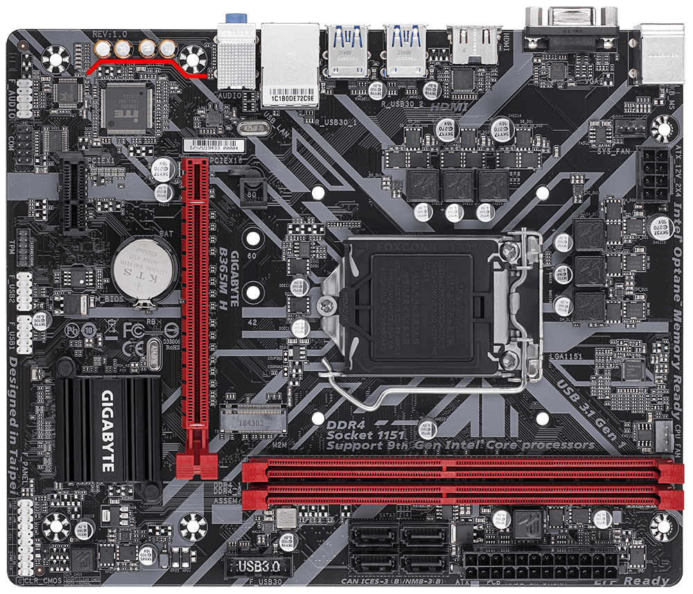 GIGABYTE B365M H – image 2