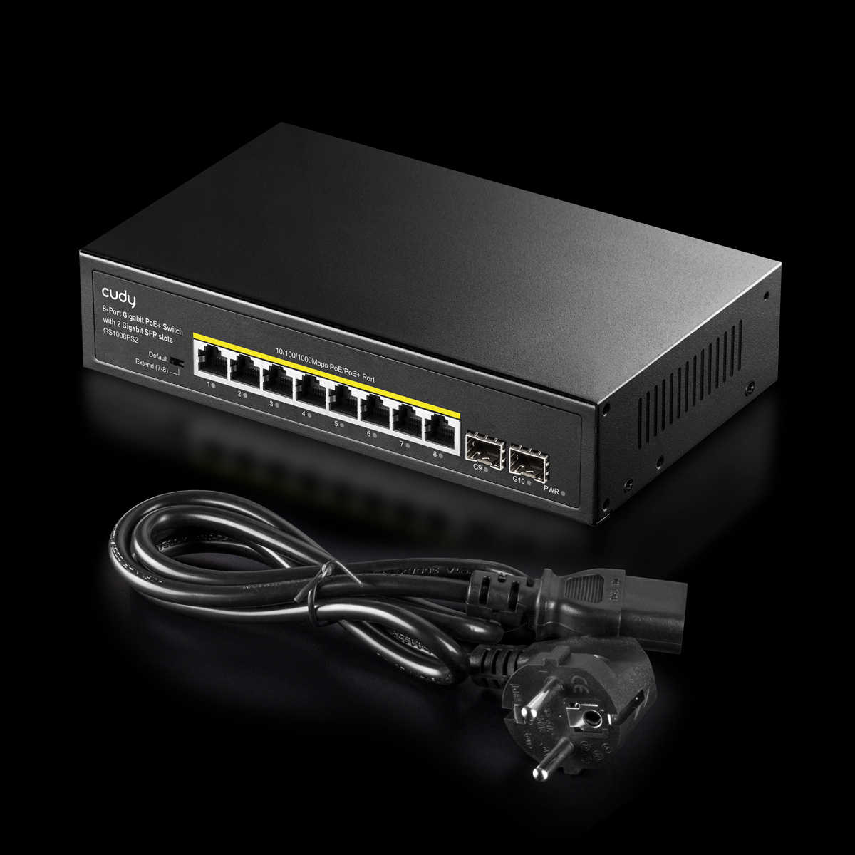 Cudy GS1008PS2 network switch Unmanaged Gigabit Ethernet (10/100/1000) Power over Ethernet (PoE) Black – image 4