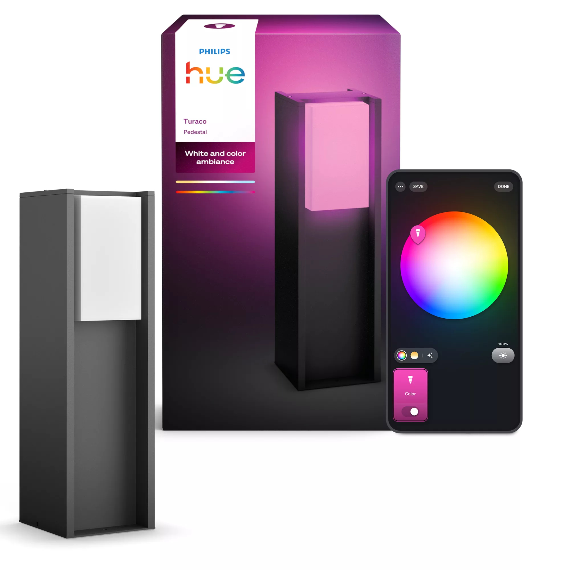 Philips by Signify Philips Hue White and colour ambience Turaco Outdoor pedestal – image 3