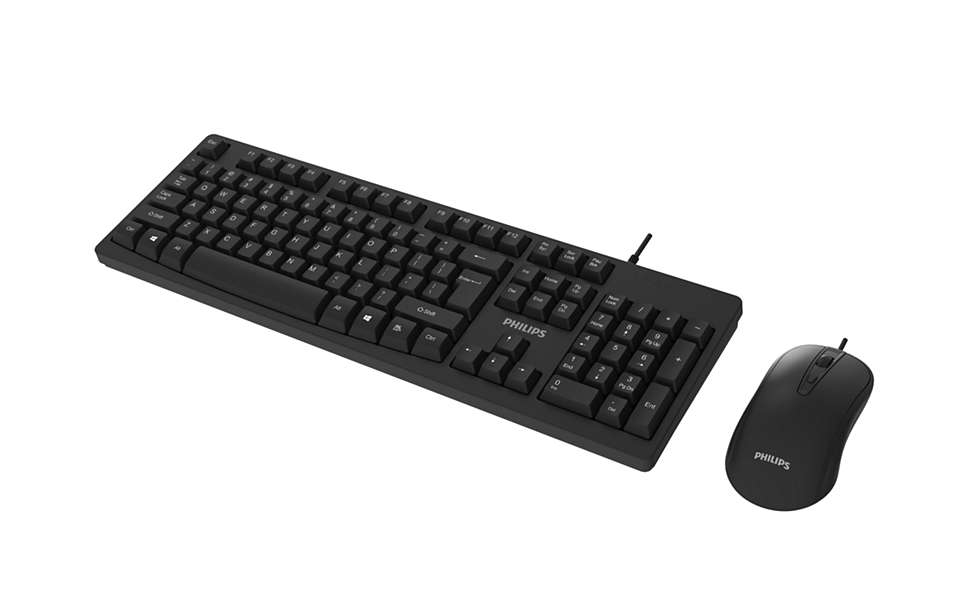 Philips SPT6214/00 keyboard Mouse included Universal USB QWERTY English Black – image 2