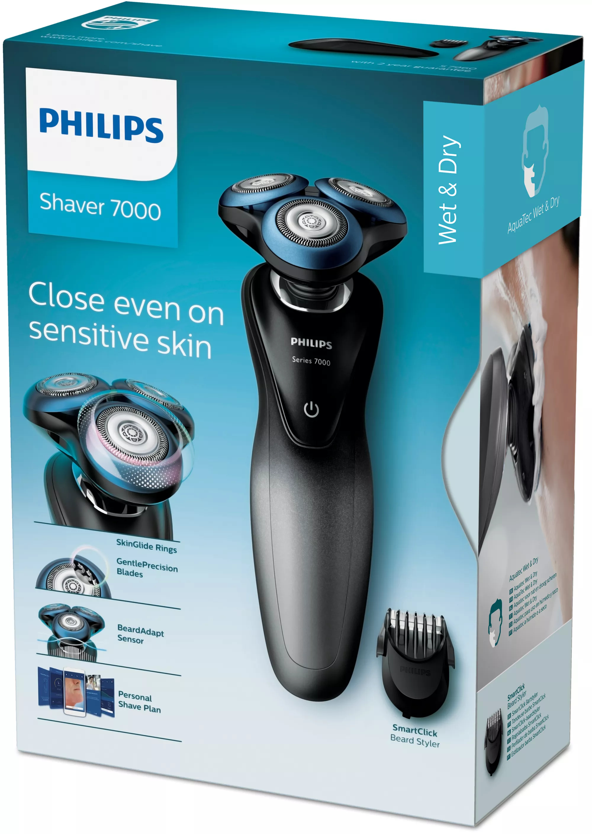 Philips SHAVER Series 7000 SkinGlide Rings Wet and dry electric shaver – image 2
