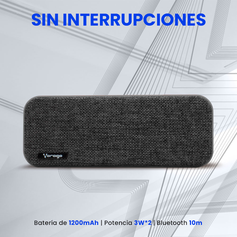 Bocina Portátil Vorago BSP-150 - Bluetooth - 3.5 mm - USB - BSP-150-GRY Bocina Portátil Vorago BSP-150 - Bluetooth - 3.5 mm - USB - BSP-150-GRY