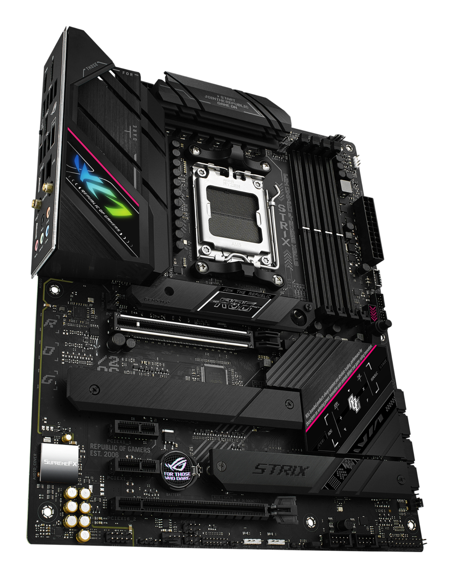 Tarjeta Madre ASUS ROG STRIX B650E-F GAMING WIFI - Socket AM5 - 4x DDR5 - 4800/5200/6400+(OC) MHz - HDMI - DisplayPort - USB 2.0/3.2 - ATX - ROG STRIX B650E-F GAMING WIFI Tarjeta Madre ASUS ROG STRIX B650E-F GAMING WIFI - Socket AM5 - 4x DDR5 - 4800/5200/6400+(OC) MHz - HDMI - DisplayPort - USB 2.0/3.2 - ATX - ROG STRIX B650E-F GAMING WIFI
