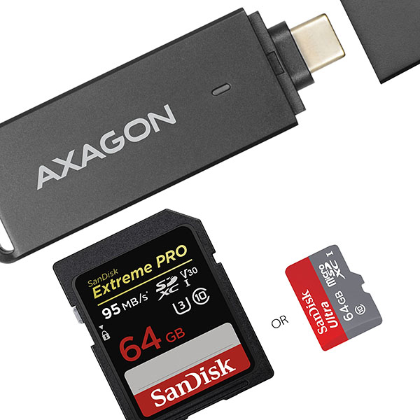 Axagon CRE-S2C card reader USB 3.2 Gen 1 (3.1 Gen 1) Type-C Black – image 9