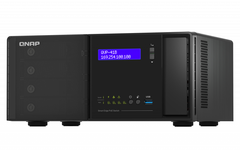 QNAP QVP-41B network video recorder Black – image 4