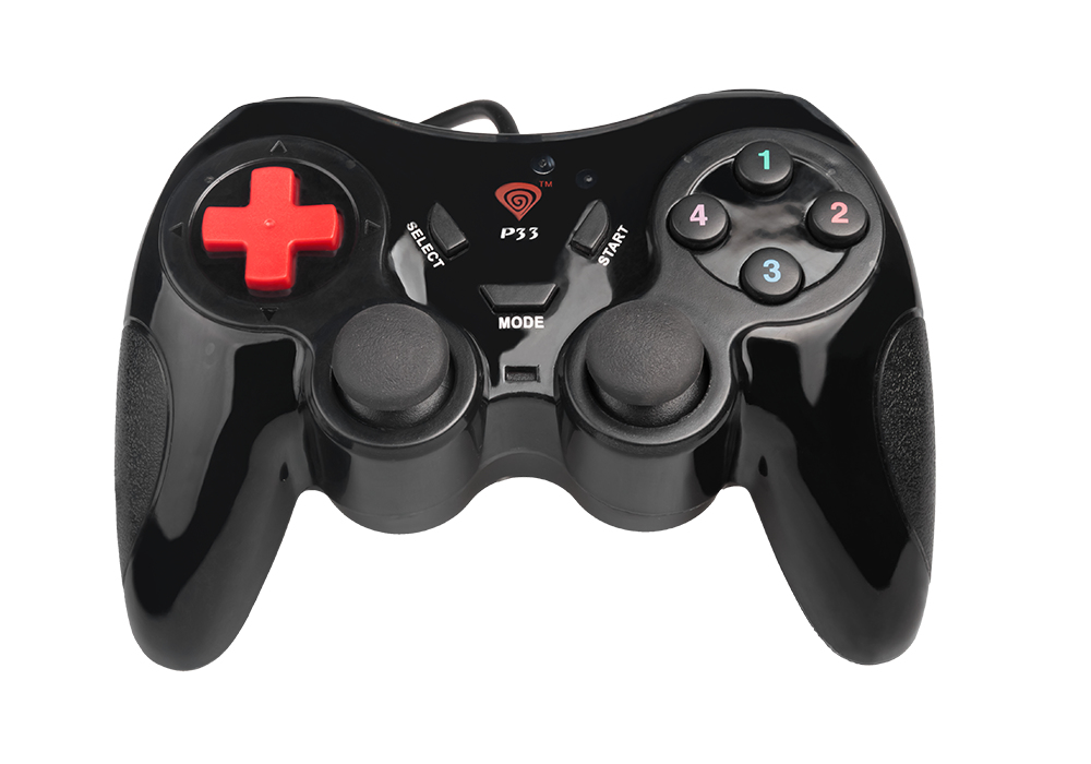 GENESIS P33 Black, Red USB 2.0 Joystick Analogue PC