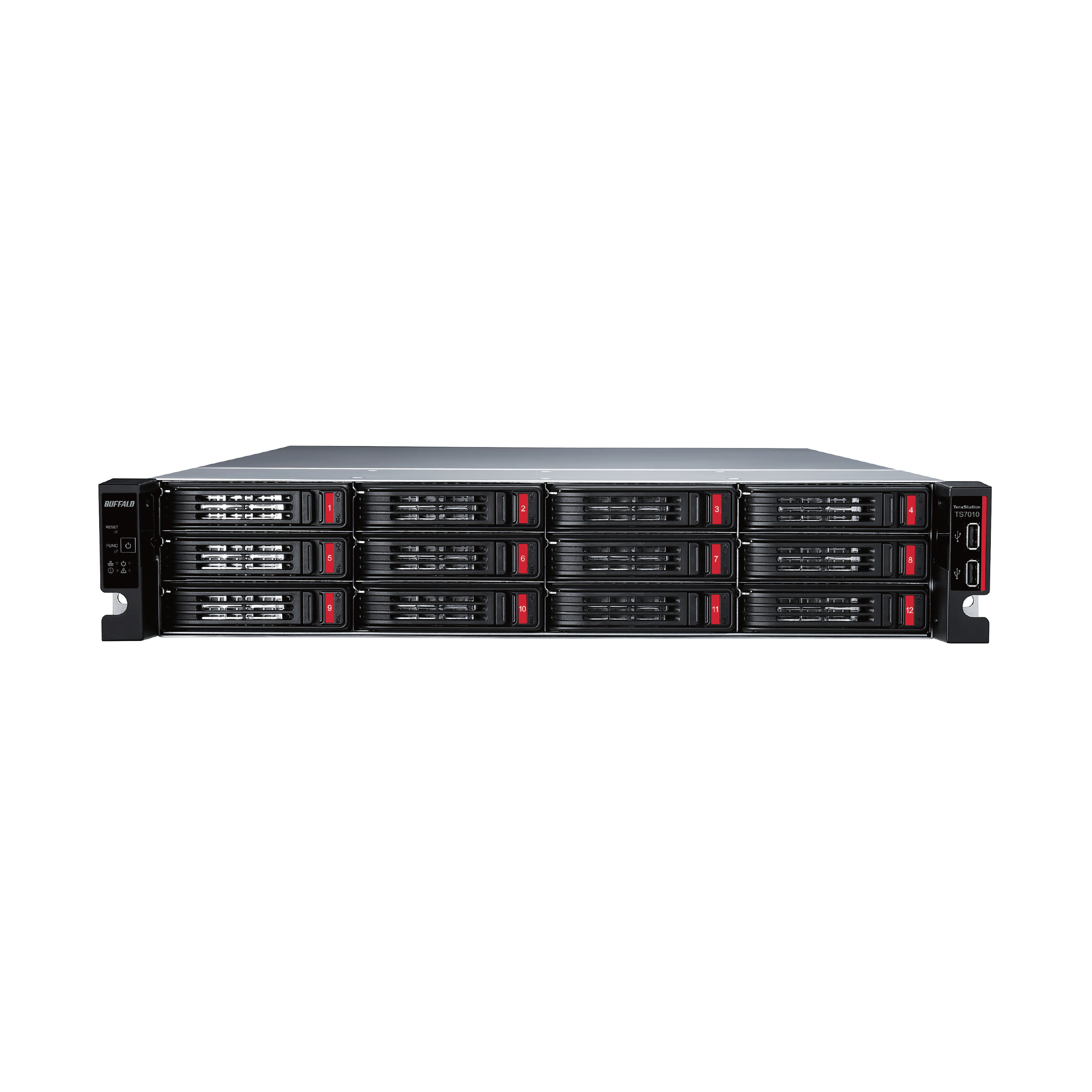 Buffalo TeraStation TS71210 NAS Rack (2U) Intel® Xeon® 16 GB DDR4 192 TB HDD Black, Grey
