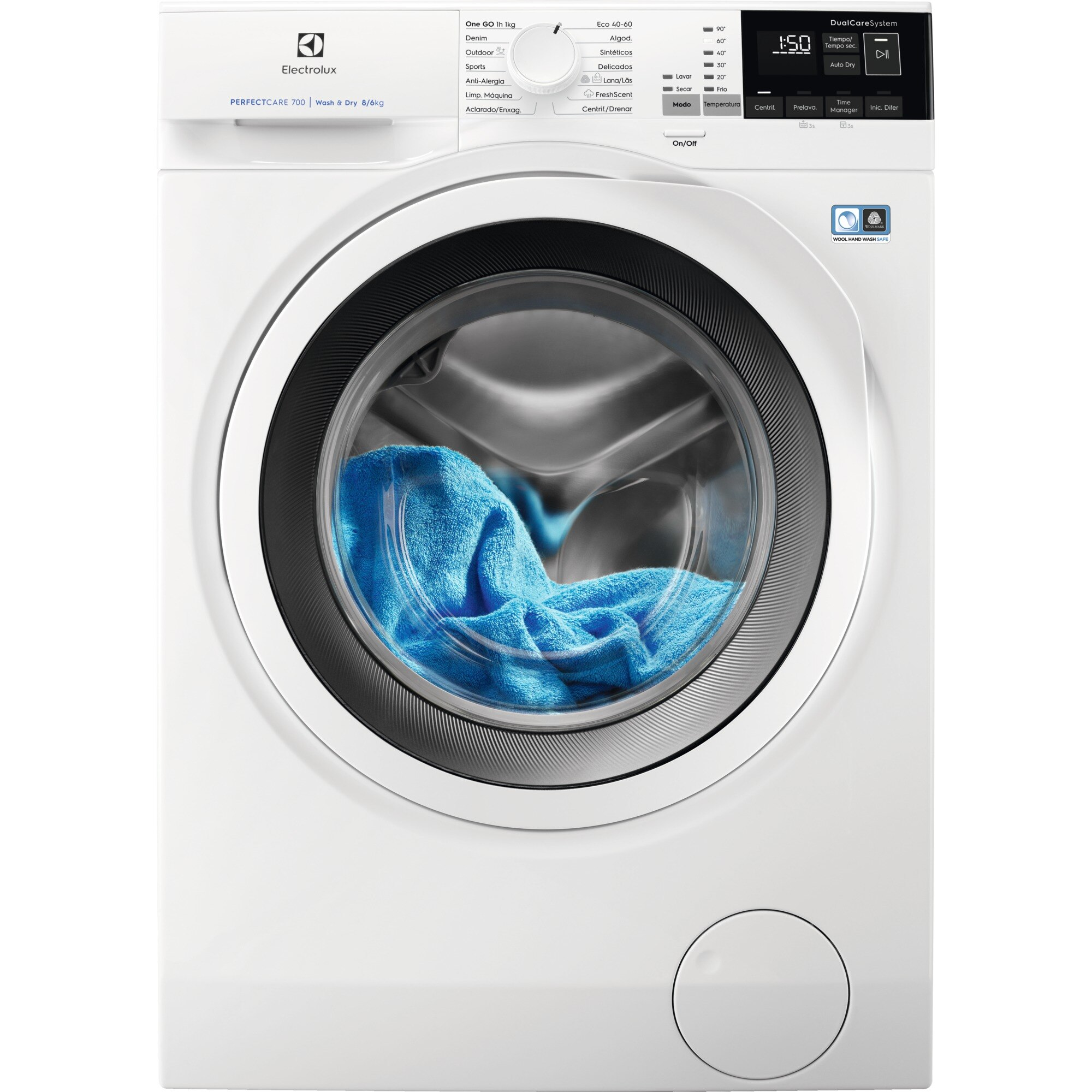 Electrolux EW7W4862LB washer dryer Freestanding Front-load White