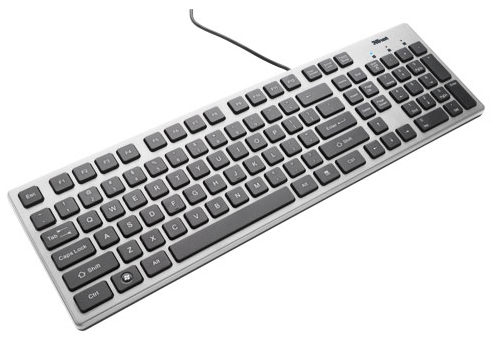Trust 16709 keyboard Home USB QWERTY Silver