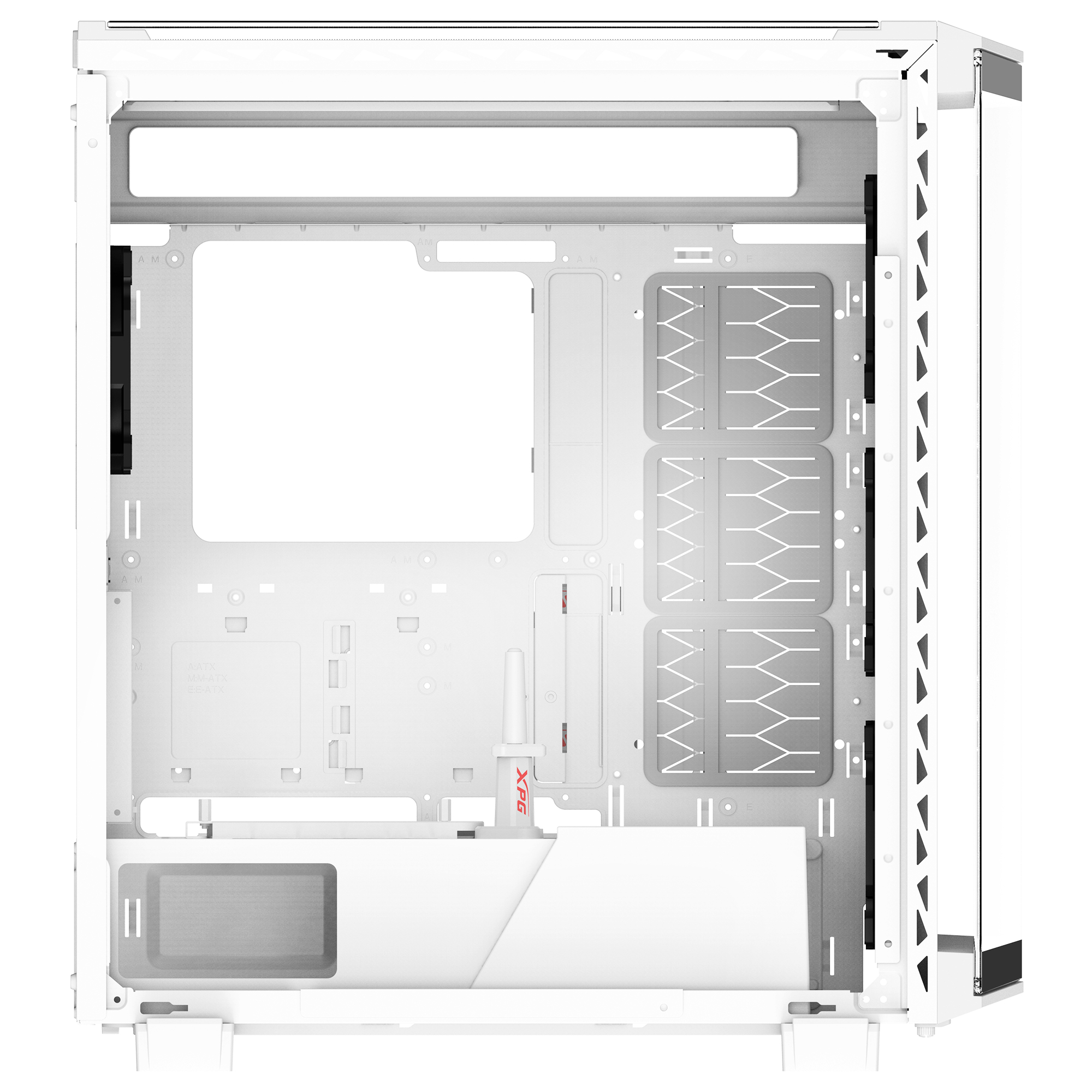 Gabinete Gamer ADATA XPG BATTLECRUISER II - Media Torre - EATX/ATX/Micro ATX/Mini ITX - 4 Ventiladores - Panel Lateral - Blanco - BATTLECRUISERIIST-WHCWW