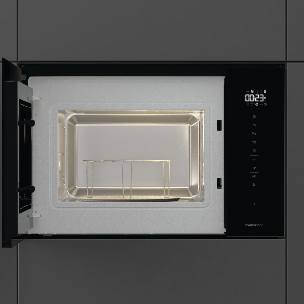 Hisense Built in 25 L microwave with grill. Inverter technology ensures even heating, while microwave + grill combines speed and crisp results. Auto programmes – image 3