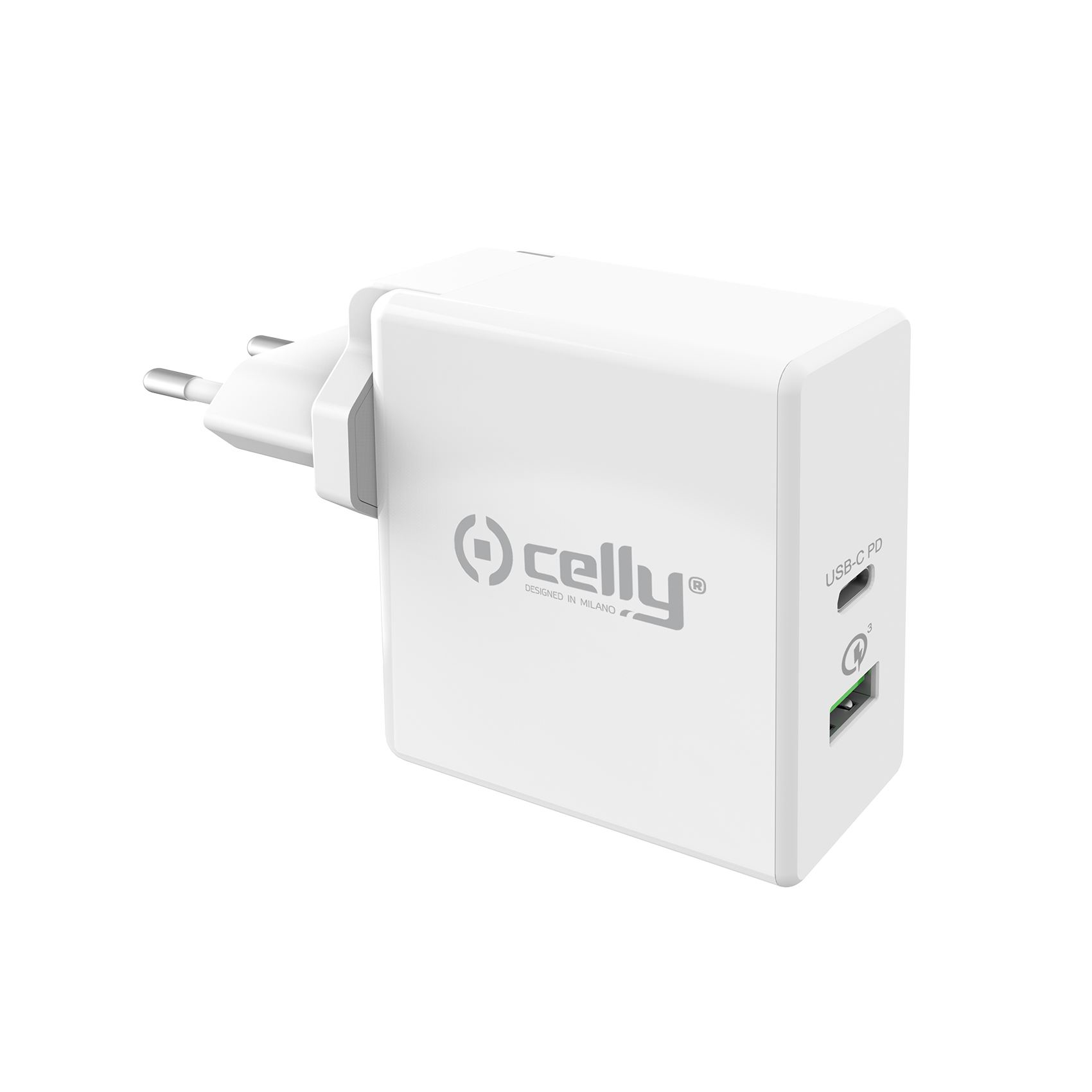 Celly TCUSBC30WWH mobile device charger Universal White AC Fast charging Indoor – image 1