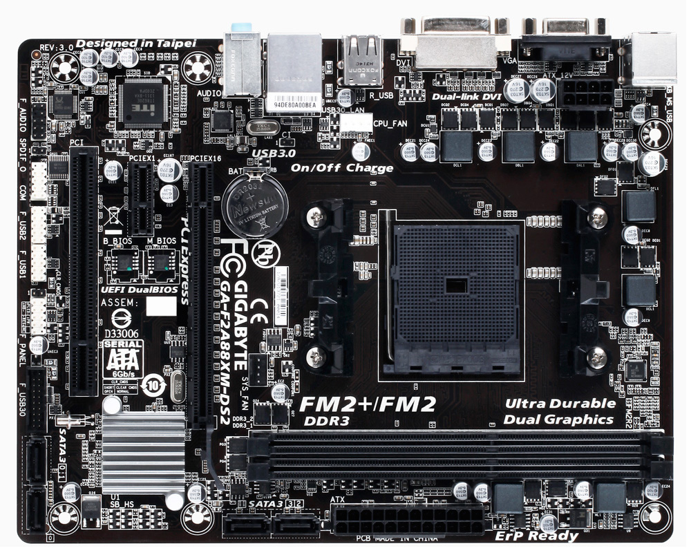 GIGABYTE GA-F2A88XM-DS2 motherboard AMD A88X Socket FM2+ micro ATX – image 2