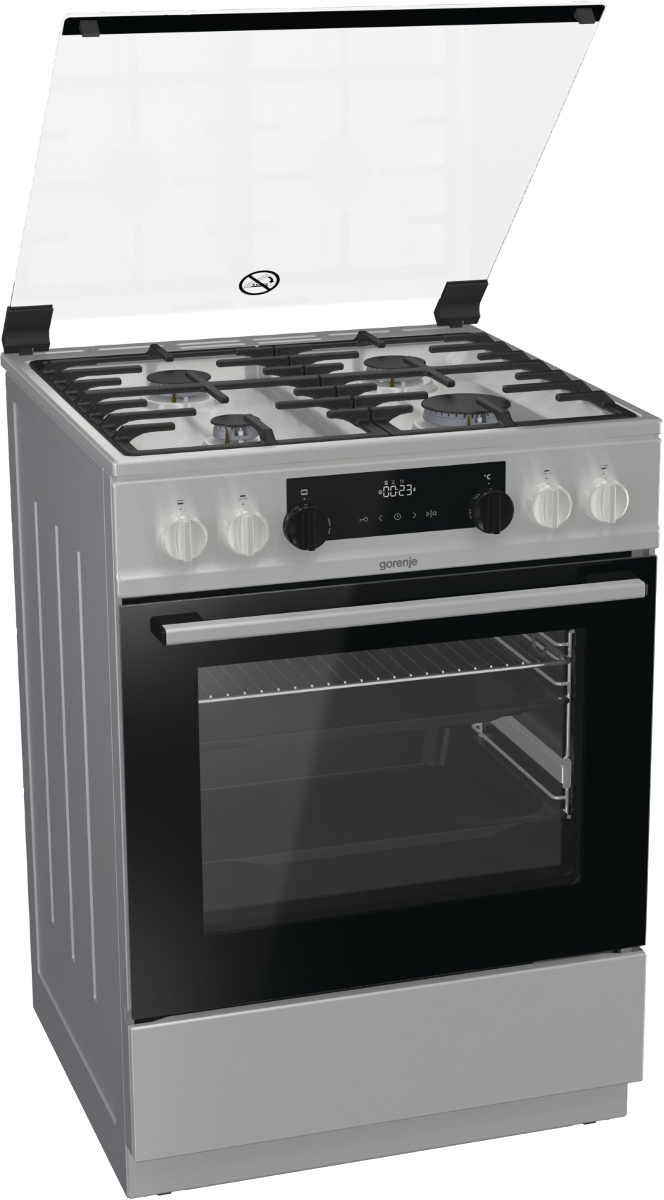 Gorenje KS6350XF cooker Freestanding cooker Electric Gas Stainless steel – image 1